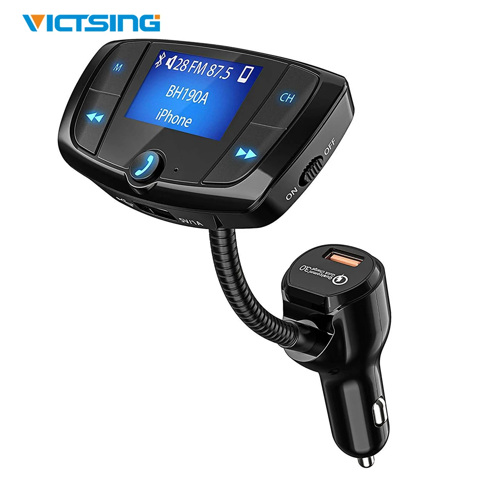VicTsing Bluetooth fm-передатчик автомобильный комплект с быстрой зарядкой 3 0