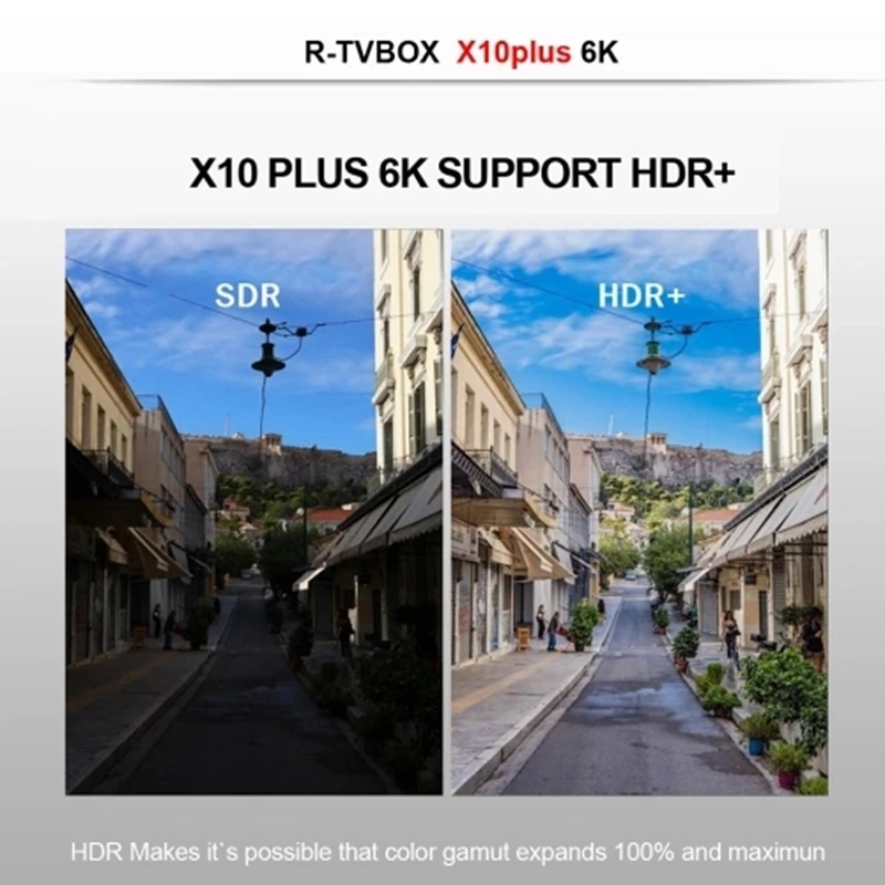 R-tv BOX X10 PLUS Android 9 0 Smart tv Box Allwinner H6 UHD 4K медиаплеер 6K декодирование изображения 4 GB/64 GB 2