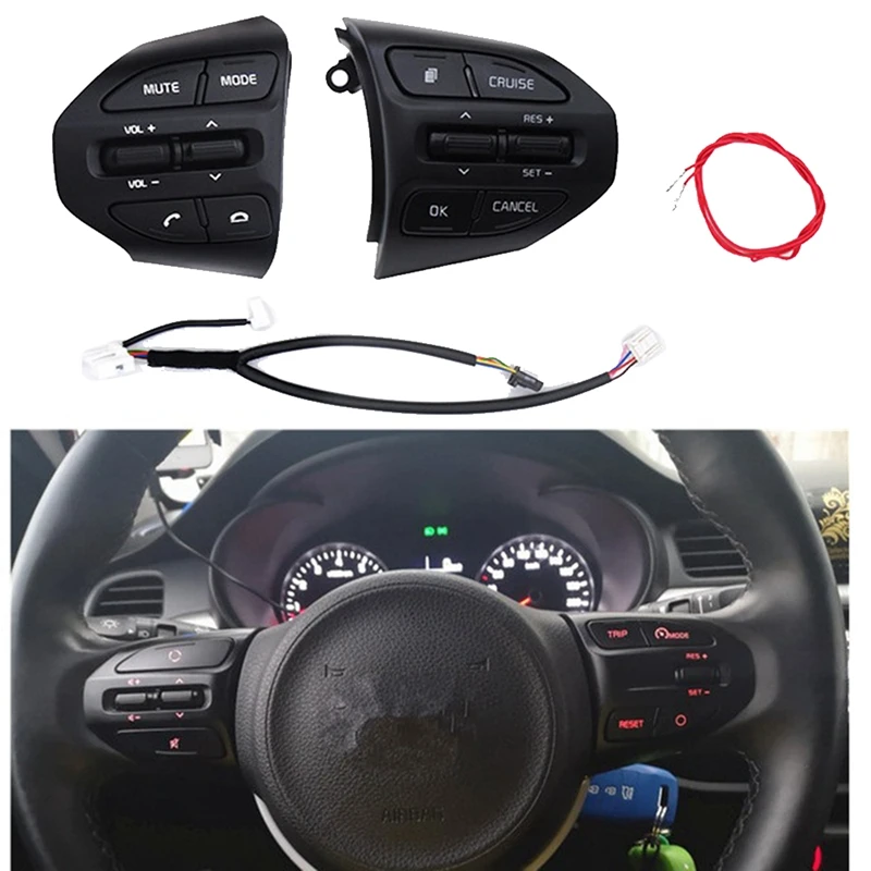 Кнопочный переключатель на рулевое колесо для KIA K2 RIO 2017-2019 X LINE Bluetooth