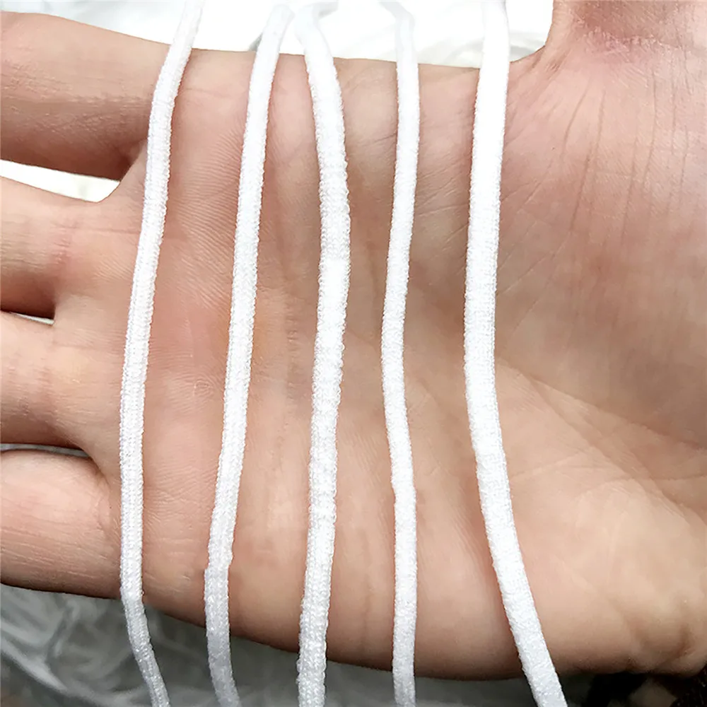 

100M Elastic Face Guard Rope DIY Face Guard Ear Hanging Rope Round Band Ear Hanging Ropes Clothing Sewing Accessories