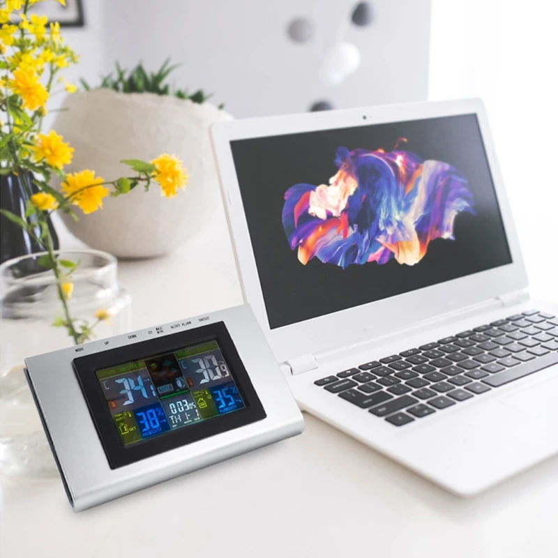 

433MHz Wireless Thermometer Humidity Weather Station Hygrometer Temperature Indoor Outdoor with Alarm & Calendar