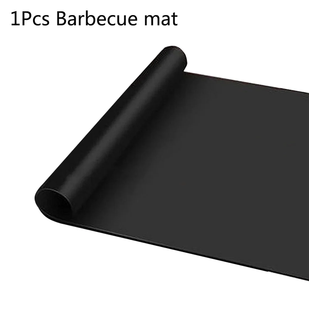1Pcs Pad Антипригарная высокотермостойкая ткань напольная печь для барбекю коврик из нержавеющей стали зажим для хлеба для барбекю LXX - Цвет: 1Pcs Pad