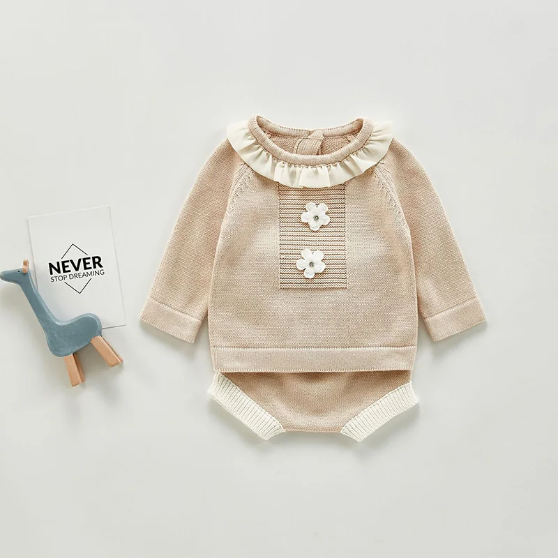MILANCEL-Conjunto de ropa para bebé, jersey de cuello vuelto, bombacho sólido, traje para bebé recién nacido, 2020, 2 uds.