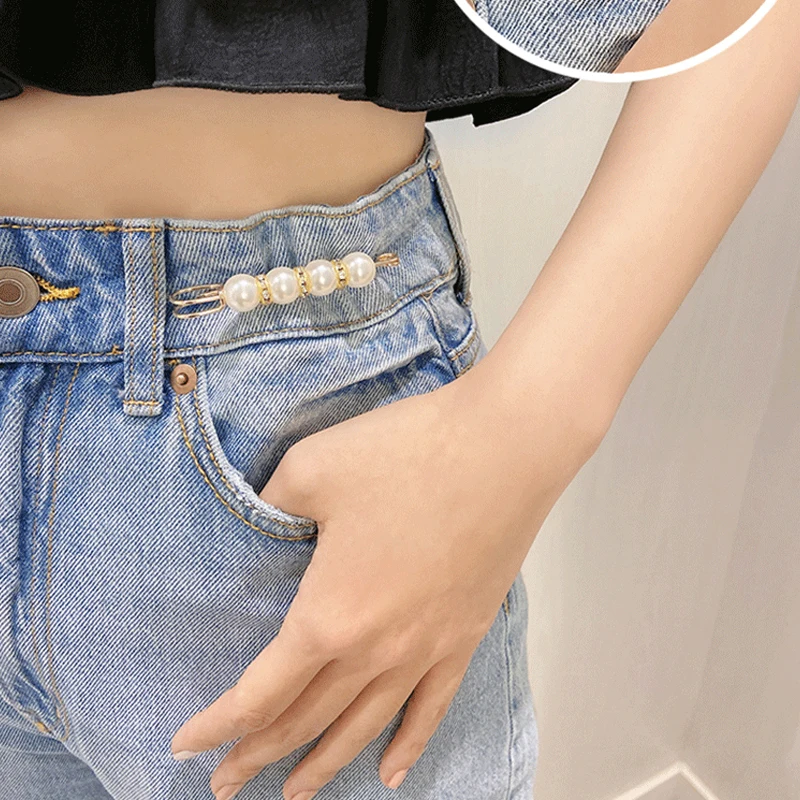 6 шт. булавки на талию свитер зажим для шали двойные с искусственным жемчугом