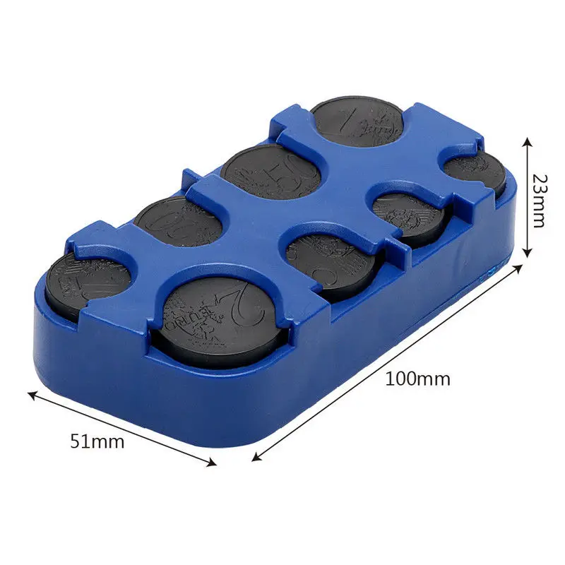 Автоматический Бортовой диспенсер для монет евро держатель чехол хранения