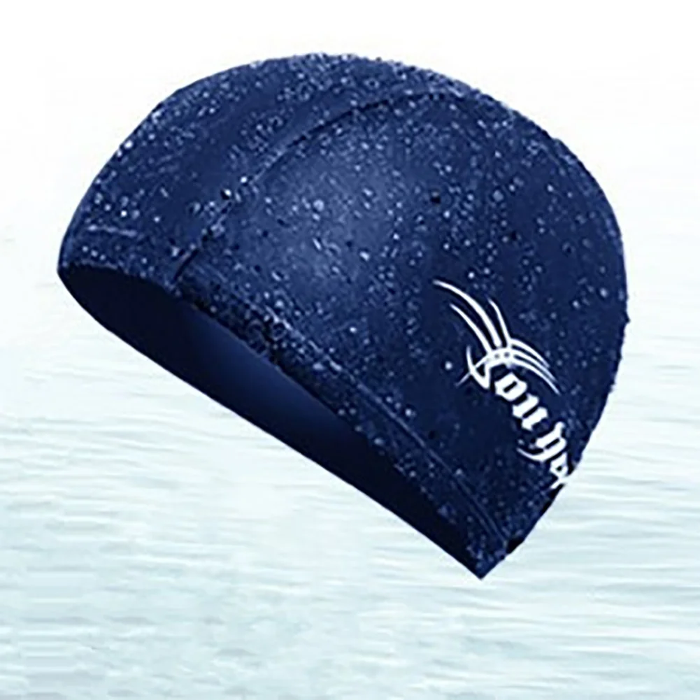 

Adults Men's Cloth Swimming Caps High Elastic Waterproof Long Hair Swimming Pool Hat Ultrathin Bathing Protect Ears Caps