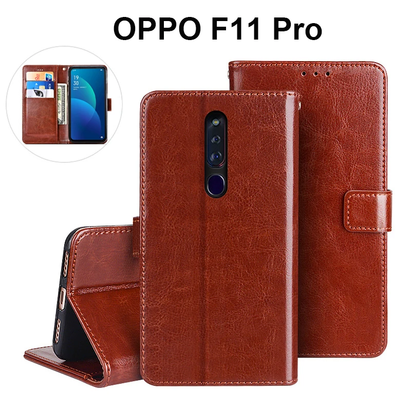 Силиконовый чехол для OPPO F11 OPPO F11 Pro 6,53 дюйма Обложка на заднюю панель из искусственной кожи, чехол-Кошелек, Чехол, чехлы для OPPO F11Pro CPH1969, чехол для телефона
