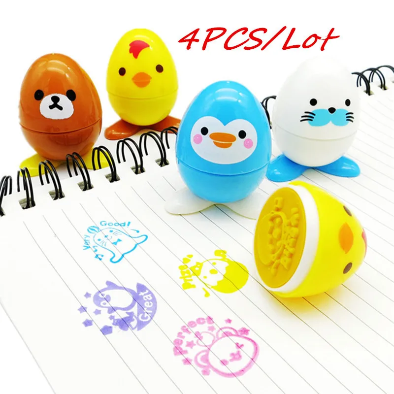 4 шт. детские пластиковые штампы для скрапбукинга|Игрушечные штампы| |