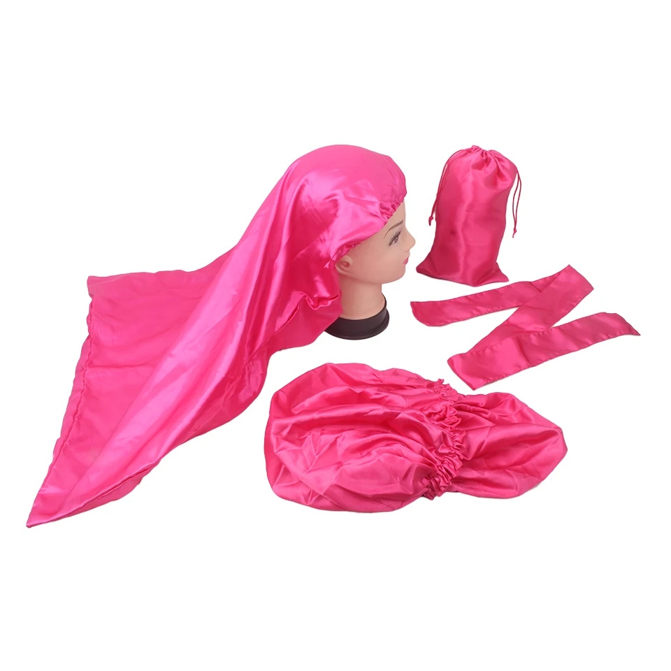 Оптовая продажа комплект для наращивания волос упаковка парика атласная обертка