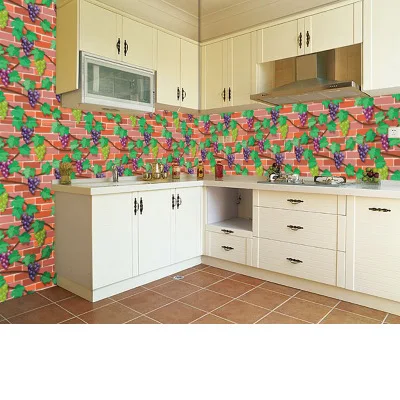 

Self-adhesive wall stickers waterproof brick wallpaper brick wall living room waist line stickers restaurant wallpaper 60CM wide