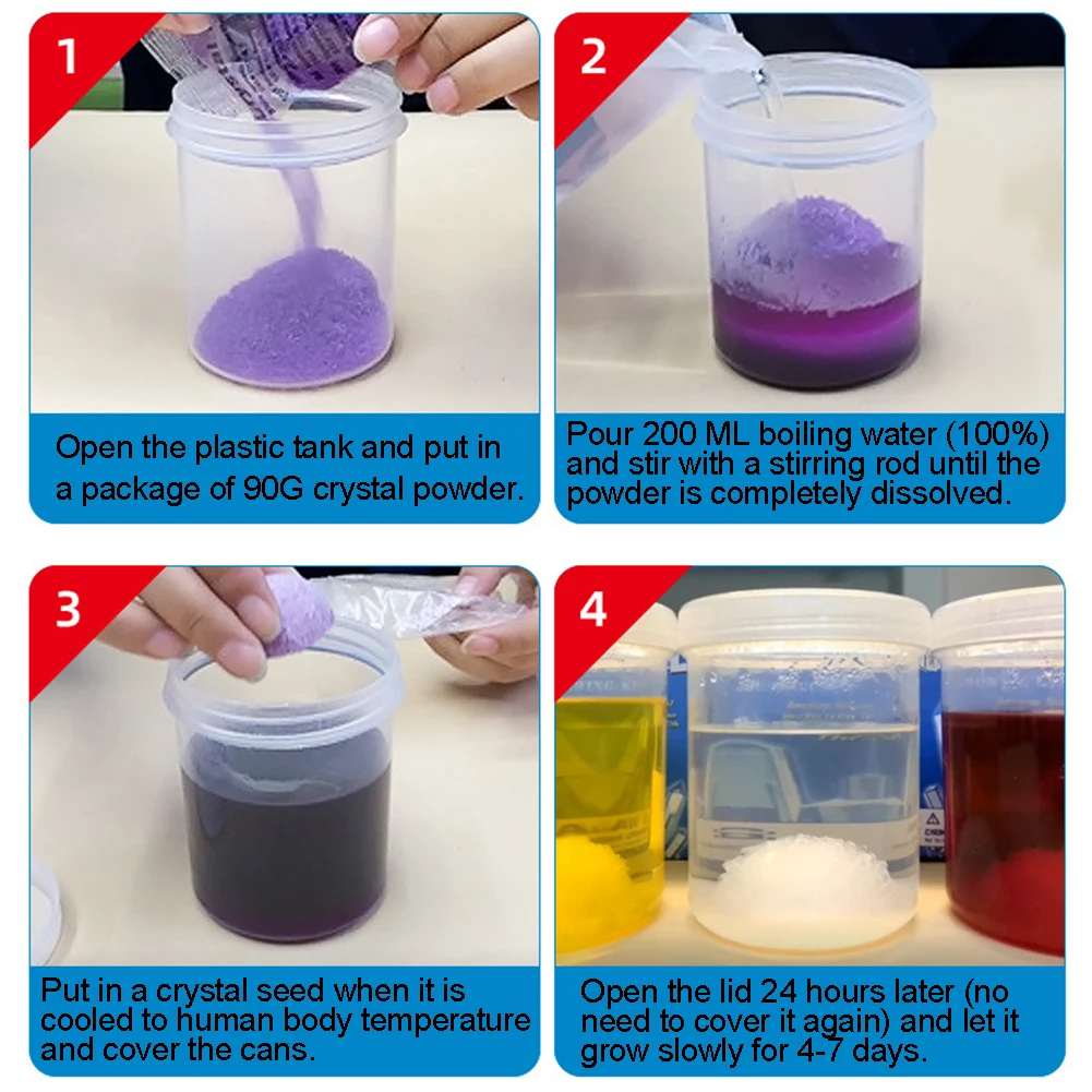 Набор сделай сам для выращивания искусственных кристаллов ремесла научный