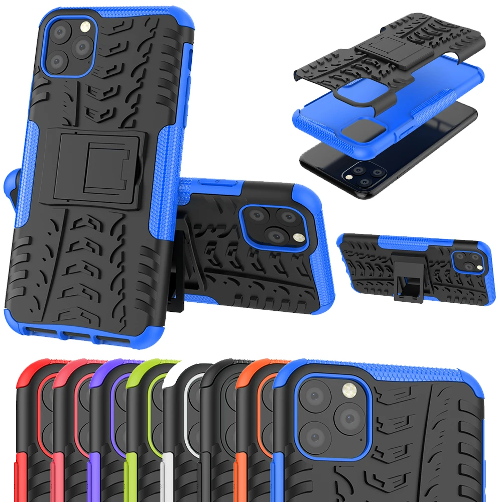 Чехол для iPhone 11 Pro Max гибридный армированный жесткий пластиковый + Мягкий