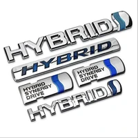 1x new 3d auto car chrome rear truck badge emblem tailgate side sticker hybrid logo car styling