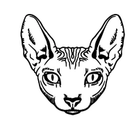 dawasaru sphynx cat animal car sticker personality sunscreen decal laptop motorcycles auto accessories decoration pvc15cm14cm