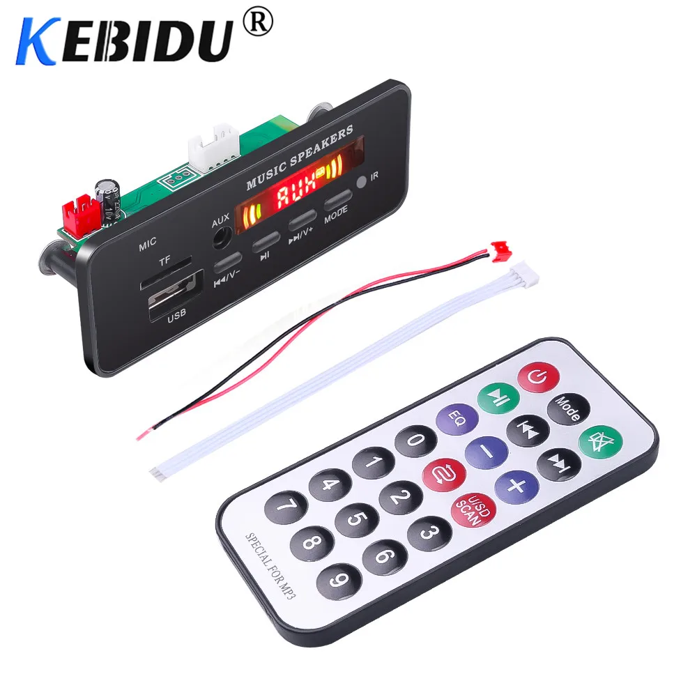 MP3 декодер Kebidu автомобильная USB Bluetooth V5.0 встроенная запись громкой связи модуль