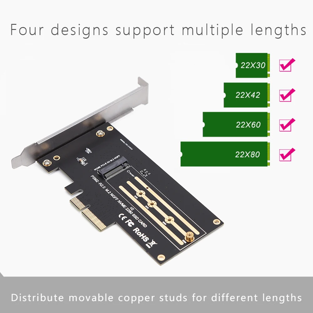 

3.0 X4/X8/X16 Computer Expansion Board M.2 NVME SSD to PCI-E Adapter Module Computer for 2230 2242 2260 2280