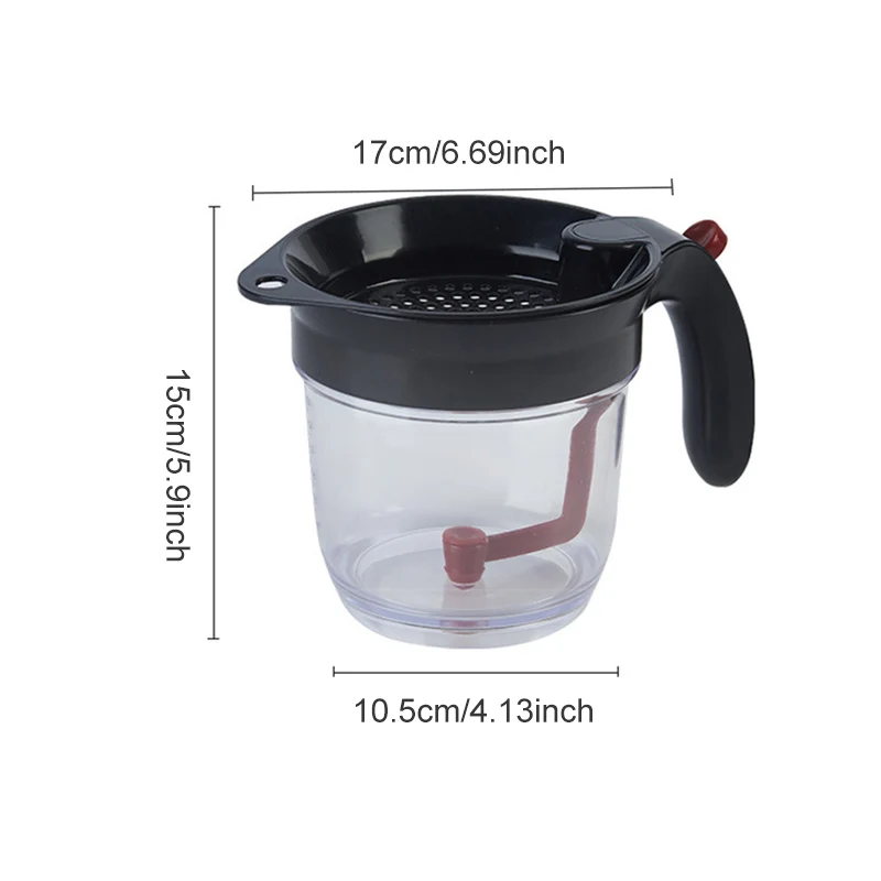 

Kitchen Tool Gravy Oil Soup Fat Separator Grease Oiler Filter Strainer Bowl Home Kitchen Cooking Tools Oil Soup Fat Separator