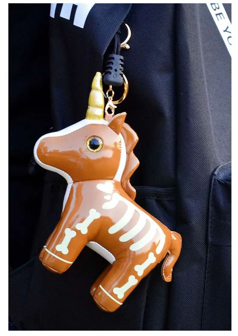 

Plush Keychain Toys Backpack Bag Keychain Fabric Gifts Light at Night Animal Dinosaur PU Leather Car ladies Pendant Key ring