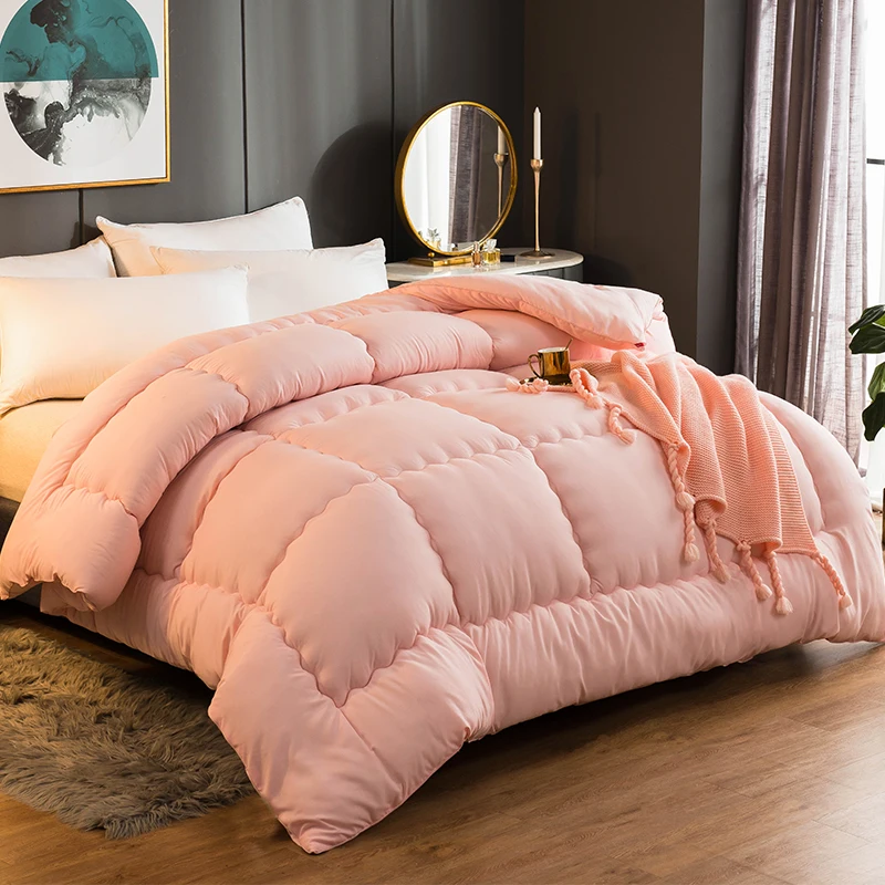 

Affordable And Comfortable Winter Comforter 100% Feather Fabric New Style Quilt Duvet Multicolor Choose Soft Warm Blanket