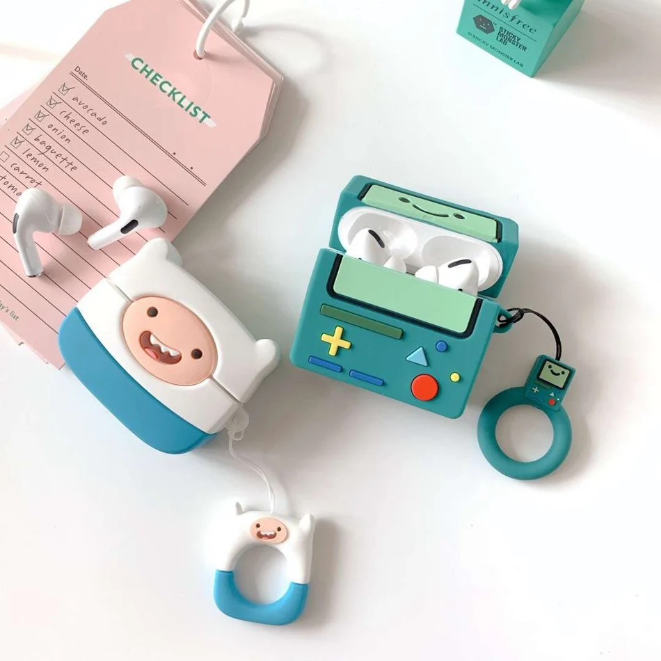 3D чехол для наушников Airpods Pro Чехол Силиконовый медведь собака Мультяшные