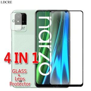 for realme narzo 50a glass for realme narzo 50a tempered glass full cover screen protector film for realme narzo 50a 50i glass free global shipping