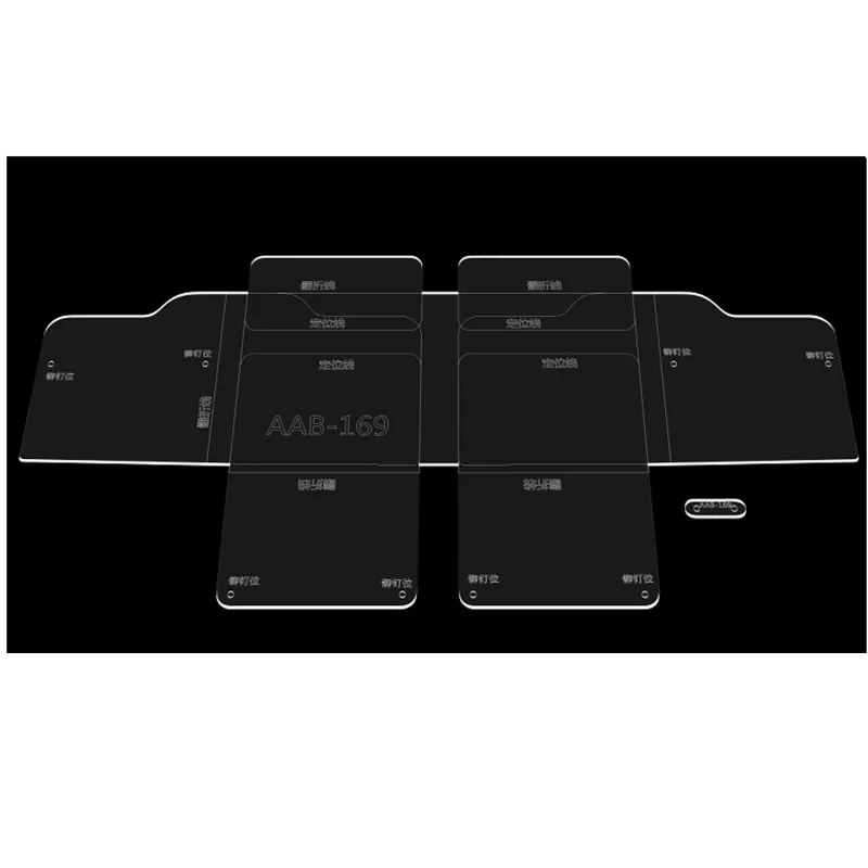 1 комплект Кожа ремесло акрил короткий бумажник Шаблон трафарет инструмент для
