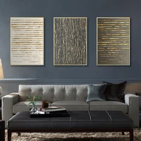 advanced abstract horizontal vertical gold line canvas paintings prints wall art posters paintings for living room home wall art