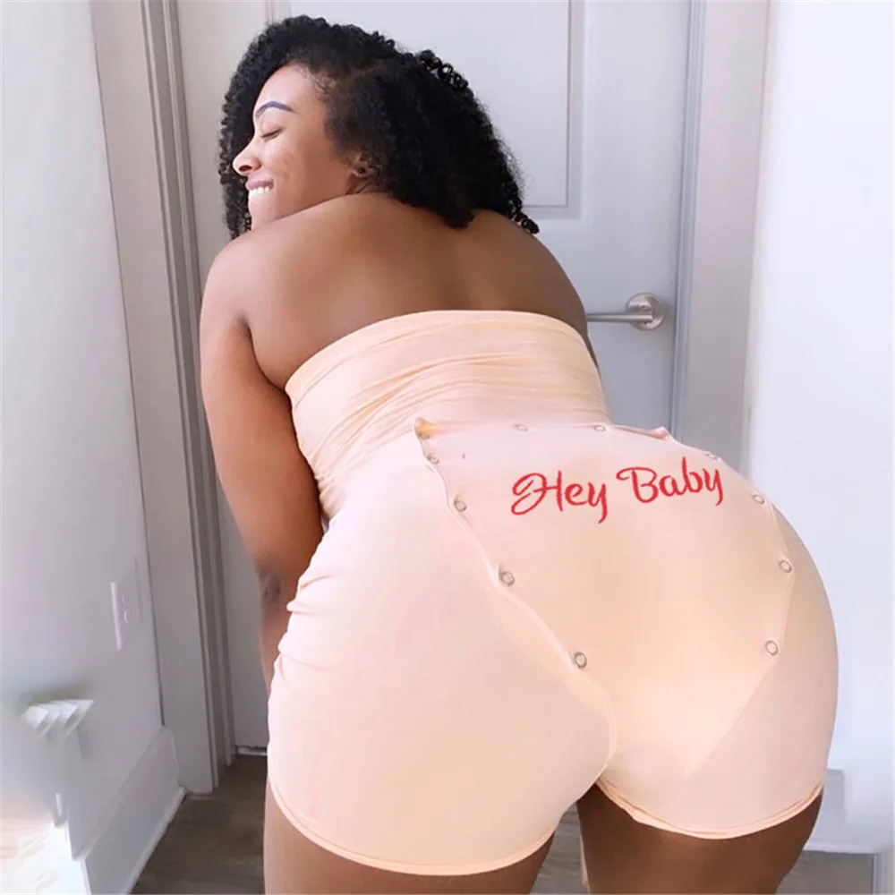 

2021 Summer Women Strapless Playsuits Fashion Sleeveless Solid Color Bodycon Tube Top Sexy Romper Ladies Female Clothing