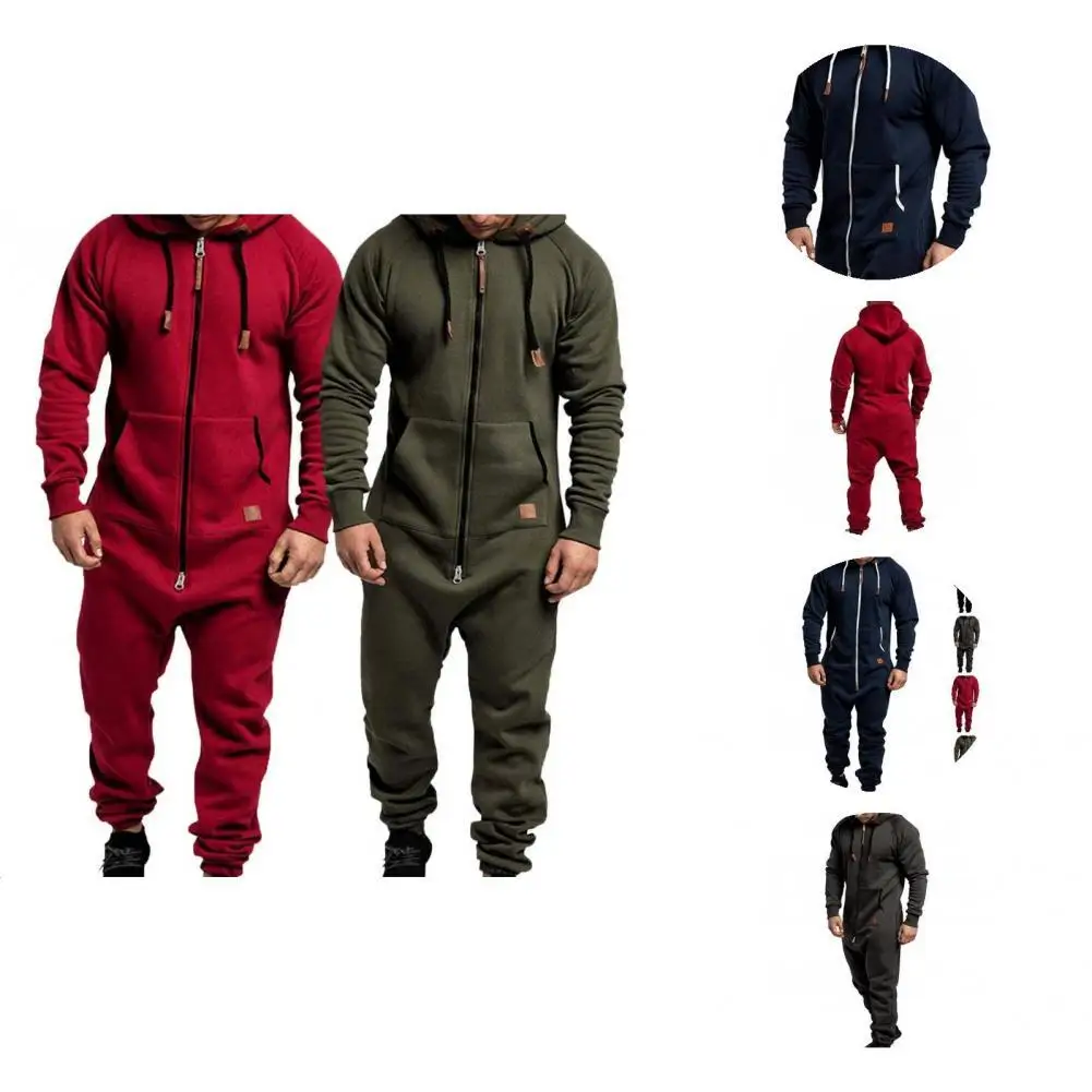 

Мягкий комбинезон с капюшоном, Простой повседневный плотный комбинезон с капюшоном, женский комбинезон