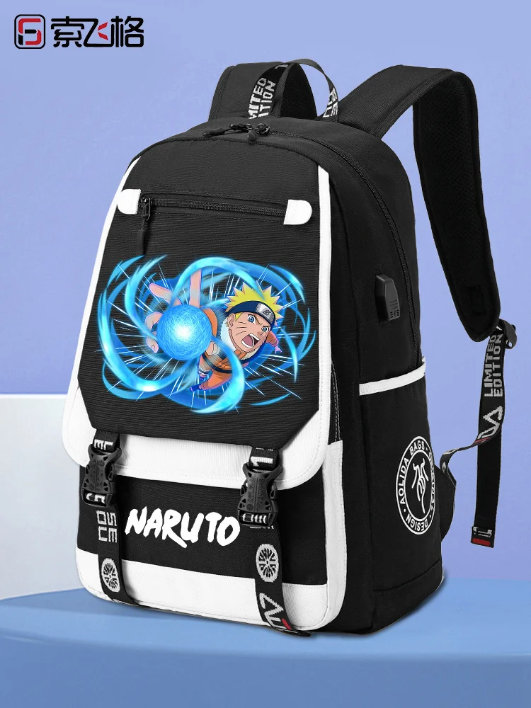 Детский школьный портфель Наруто удзумаки Учиха Саске мультипликационная