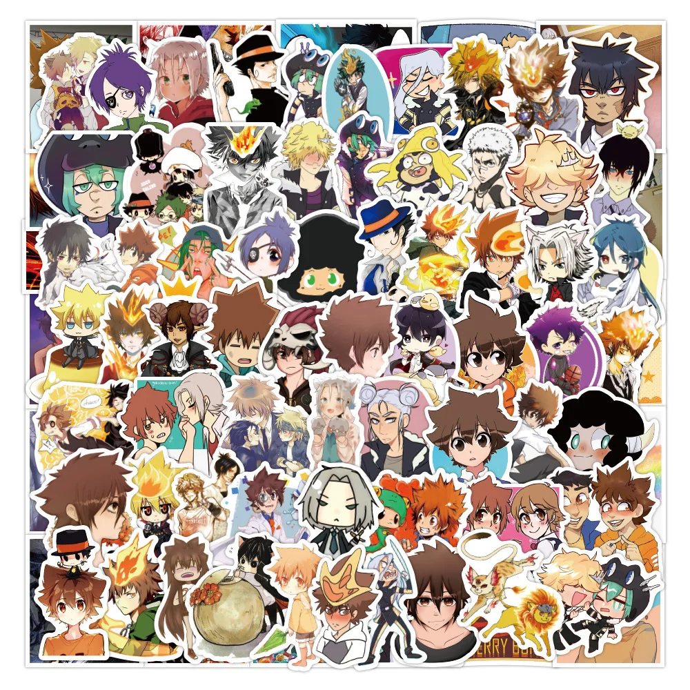 

10/50/100pcs Japanese Anime HITMAN REBORN Lable Stickers for Notebook Motorcycle Skateboard Computer Mobile Phone Decal Cars