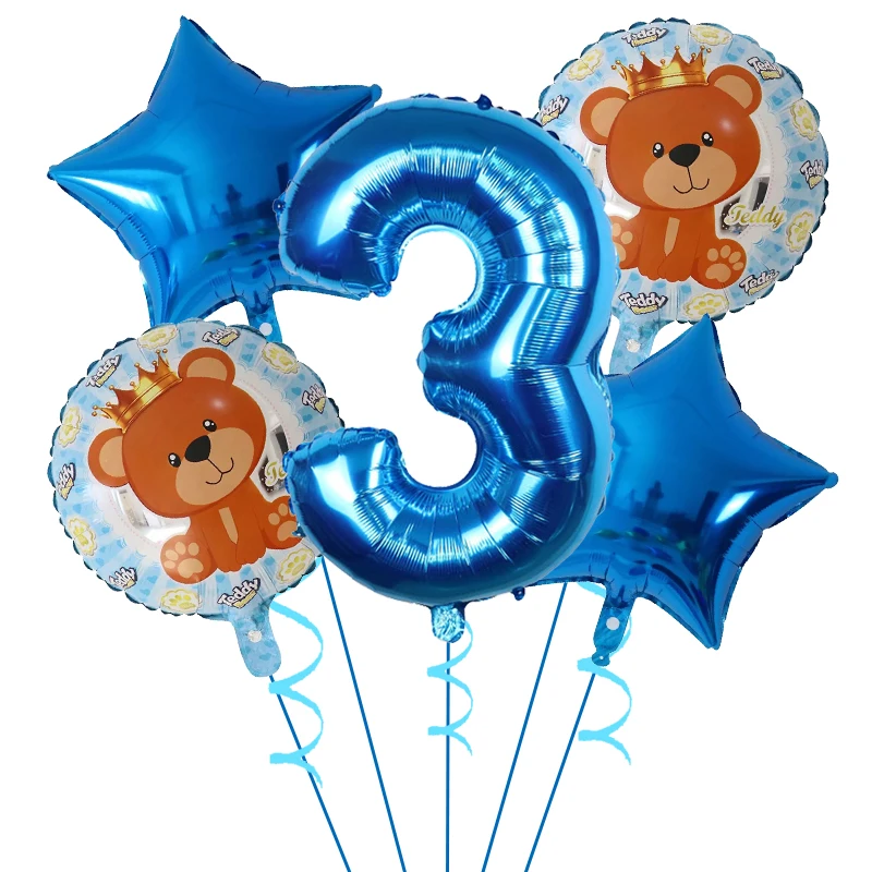 Новинка 5 шт. Мишка Классические игрушки Globos Фольга воздушные шары с гелием Happy ко