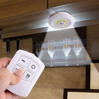 3w cob led under cabinet light indoor tap remote dimmable battery book table night lamp for corridor stair kitchen loft lighting