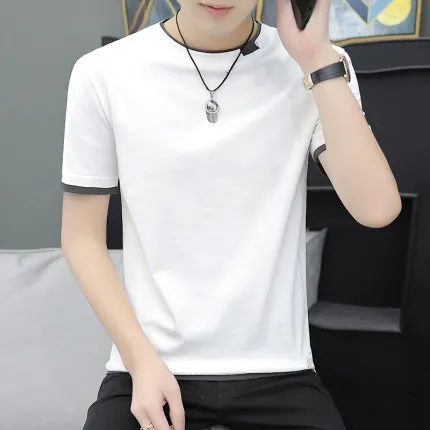 

Men's short sleeve t-shirt summer trend handsome casual half sleeve 4771