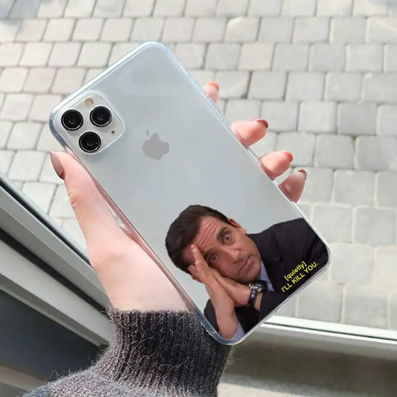 fhnblj michael scott the office phone case for iphone 11 12 13 mini pro xs max 8 7 6 6s plus x 5s se 2020 xr case free global shipping