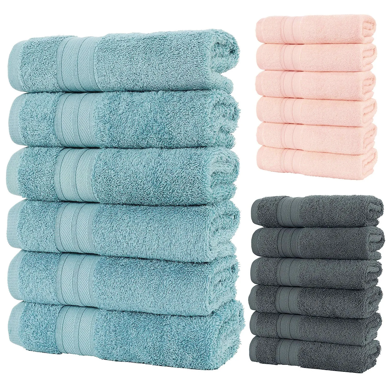 Absorbent Hand Towels Comfortable Bath Towels 35x75cm Bathro