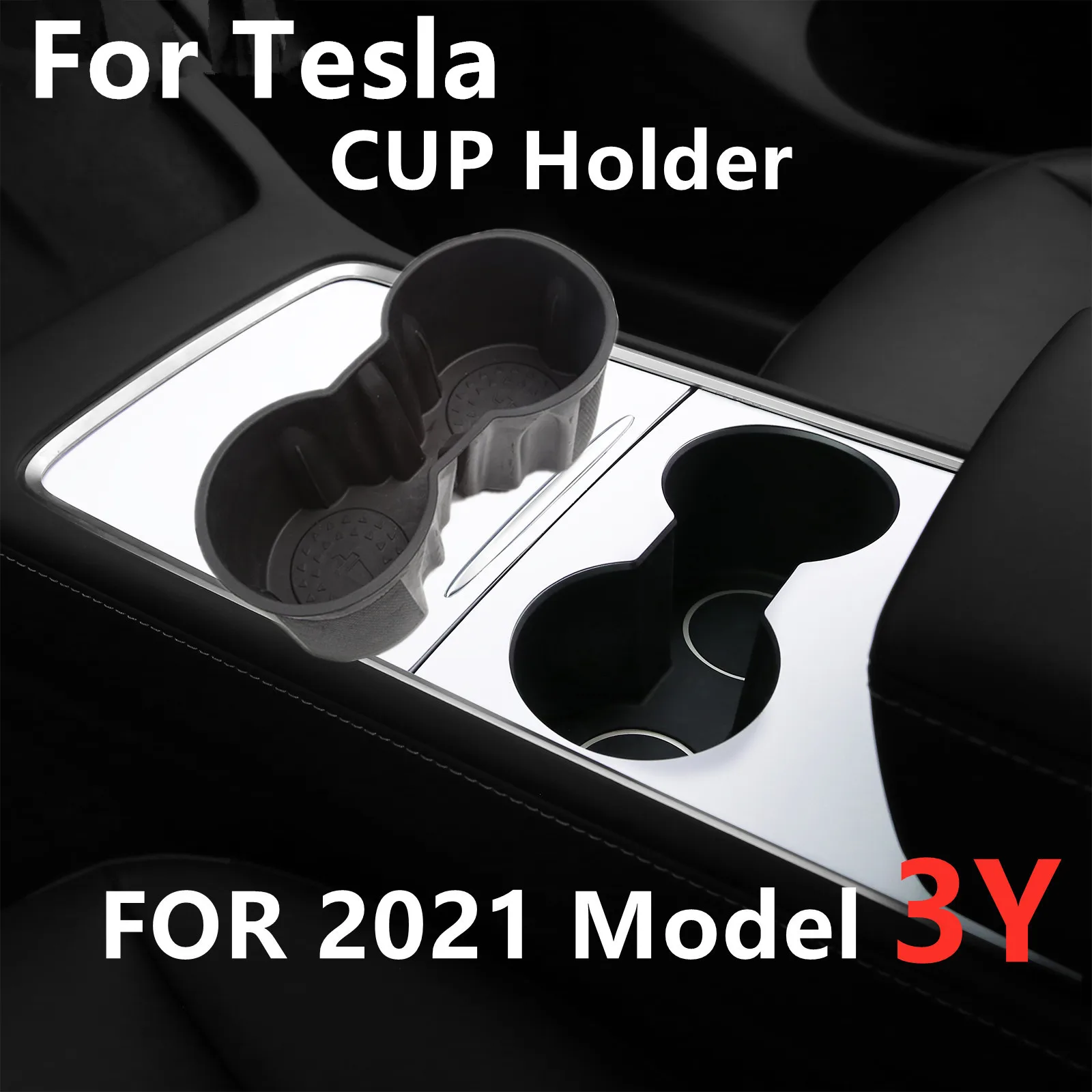 

Water Cup Holder For Tesla Model 3 Center Accessories Water Proof Car Coasters For Tesla Model Y Car Model3 Beverage cup holder