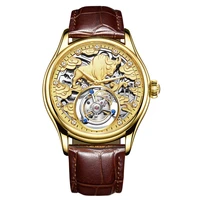 luxury zodiac bull mens skeleton tourbillon watch sapphire dial ultra high end mens real tourbillon movement mechanical watch