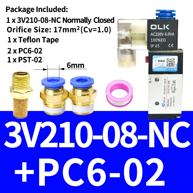 

Пневматический клапан 24В 3V210-08