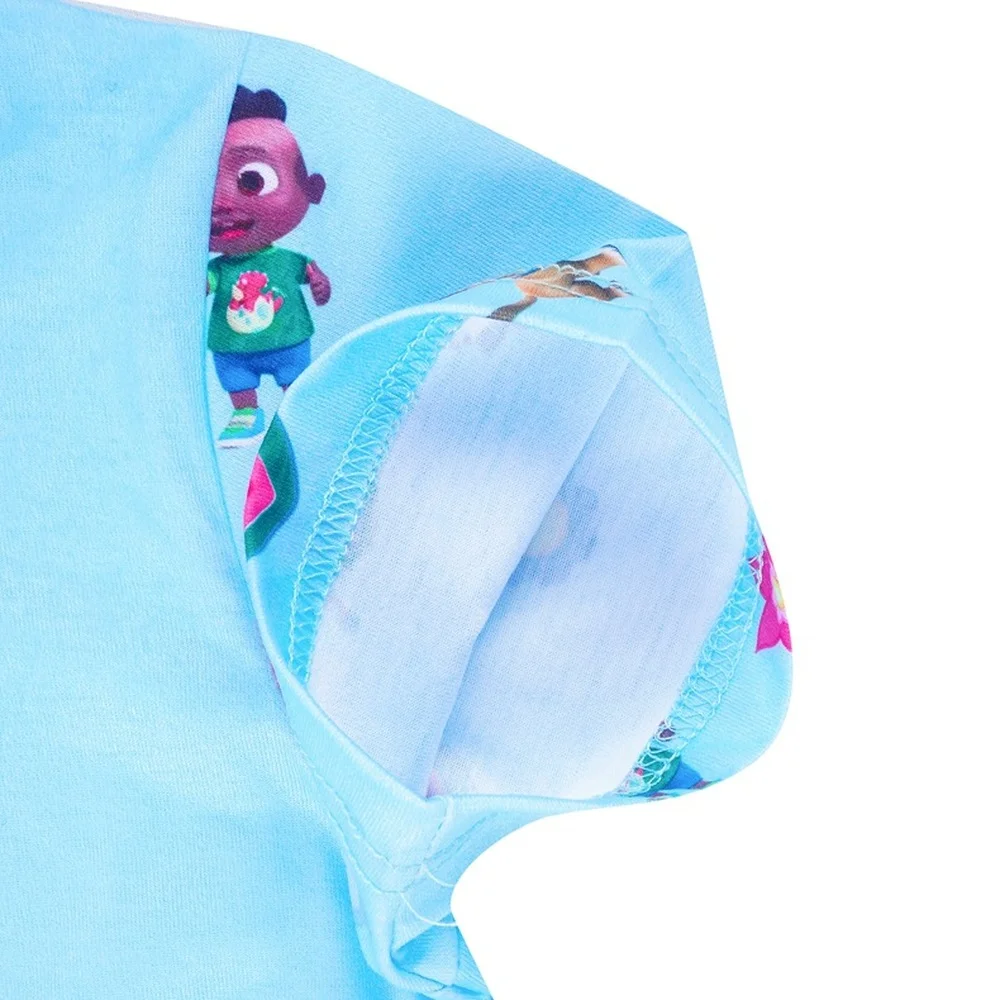 

Kids Cocomelon Clothes Summer Baby Boys Girls Cartoon Print Clothing Kids Cute Casual Outfits Short Sleeve T-shirt and Pants Set