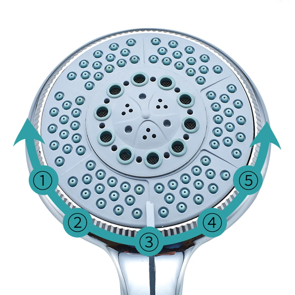 Насадка для душа высокого давления 5 режимов регулируемая струйная головка