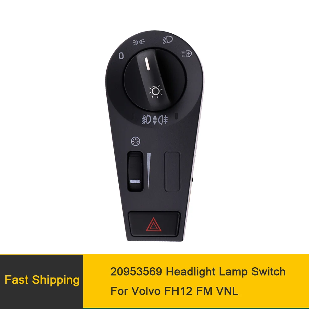 Interruptor de lámpara de faro delantero para coche Volvo, accesorio para modelos FH12, FM, VNL, 20953569-2004, 2015, 20942844, 20466302, 50-20466306 y 003, 104