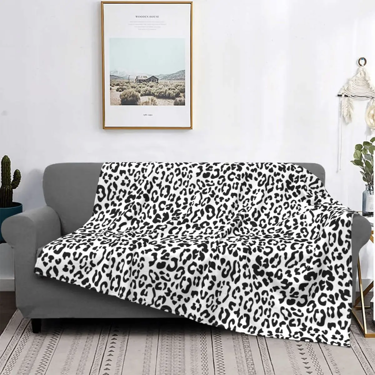 

Модное черно-белое одеяло из кораллового флиса с леопардовым принтом, бархатные теплые одеяла, Хлопковое одеяло, домашний диван, постельное...