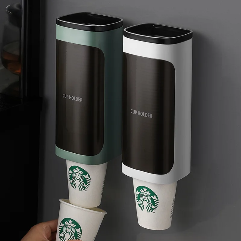 

Одноразовые бумажные стаканчики, пластиковый держатель для водяного диспенсера, настенный автоматический контейнер для хранения стаканчиков