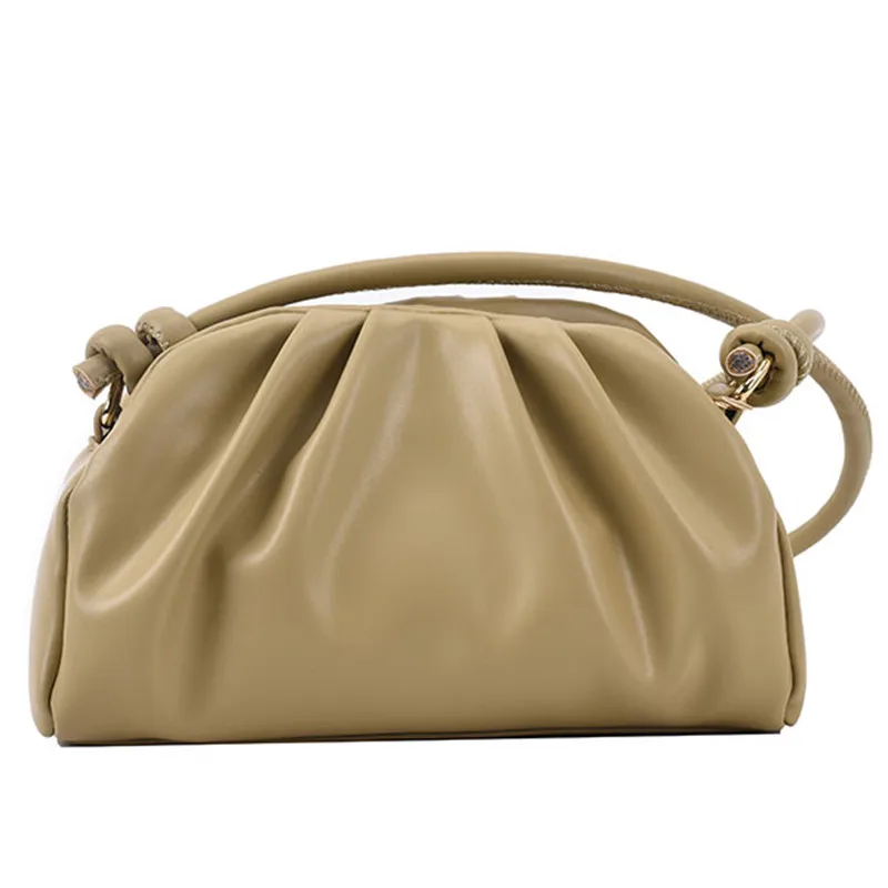 

Pleated Square Cloud Bag 2021 New High-quality Soft PU Leather Women's Designer Handbag Luxury Brand Shoulder Messenger Bag