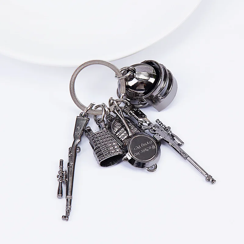 Брелок с рисунком из игры Playerunknowns Battlegrounds рюкзак броня шлем сковорода 98k