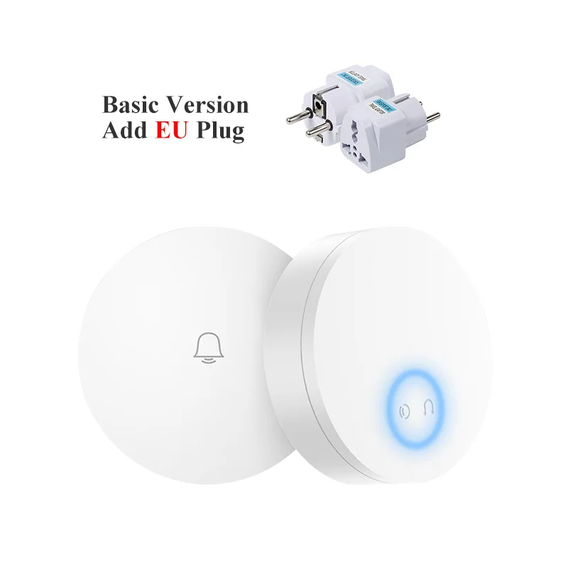 Basic with EU Plug Xiaomi Mijia Linptech wifi самогенерирующийся беспроводной дверной звонок работает с приложением Mijia умное управление функцией памяти AC 110-240V - Цвет: Basic with EU Plug