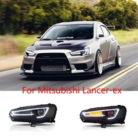 for mitsubishi lancer ex headlight assembly 08 17 modified demon eye streamer steering car led headlight
