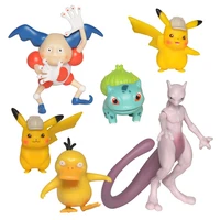 genuine pokemon figurine action figure mewtwo pikachu doll psyduck bulbasaur mr mime ludicolo pocket monster elf toy collection