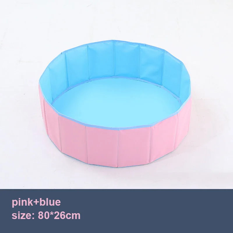 pink-blue 80cm Детский бассейн с шариками ограждение для безопасности ребенка складной мяч Яма бассейн манеж Крытый ограждение Детские шарики содержат мягкую ткань бассейн - Цвет: pink-blue 80cm